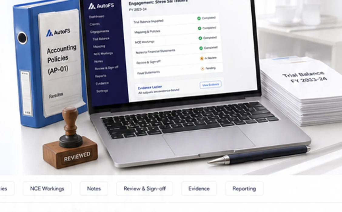 Accounting policies workflow illustration