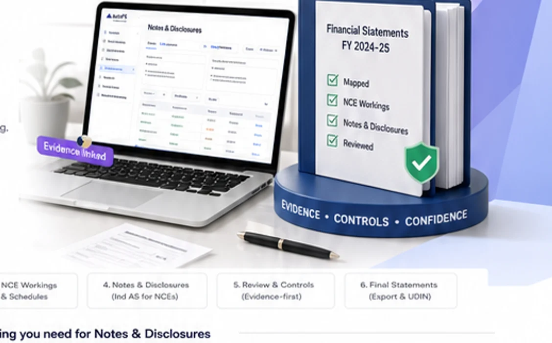 Notes & disclosures workflow illustration